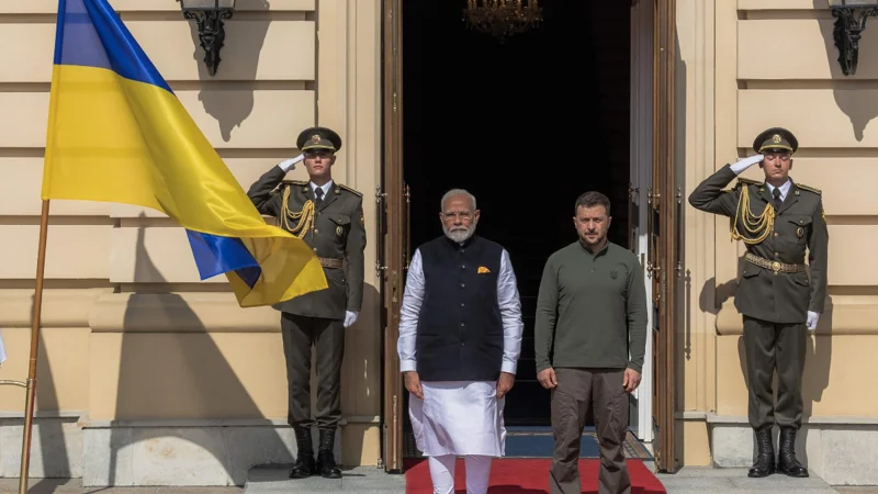 Indian Prime Minister Modi engages in key discussions with Zelensky in Kyiv