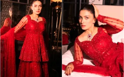 Ayeza Khan Impresses Fans with Stylish Red Dress