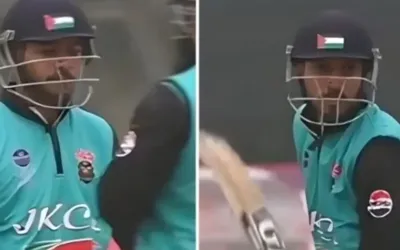 Kashmiri cricketer penalized for Palestinian flag display