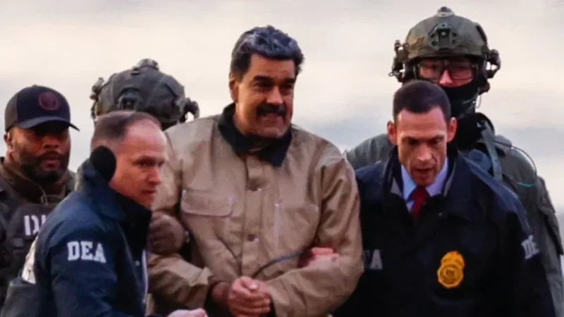 Handcuffed Nicolás Maduro