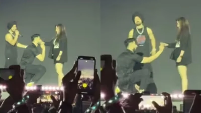 Man proposes to girl on-stage at Diljit Dosanjh’s concert, Singer reacts