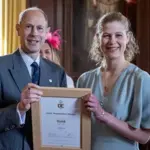 Lady Louise receives Duke of Edinburgh Gold Award from father Prince Edward