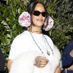 Rihanna turns heads with bold accessories at Paris fashion week