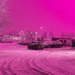 Pink sky over Birmingham goes viral amid winter storm