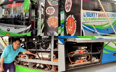 Liberty Power Plant engineers convert diesel bus into electric vehicle