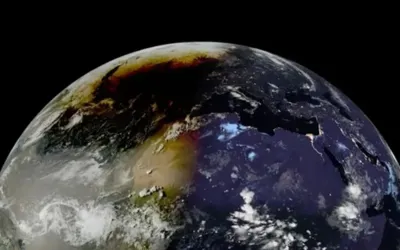 ESA satellite captures 2026 eclipse shadow from space