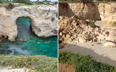 Lovers Arch in Italy collapses during stormy weather on valentine’s day
