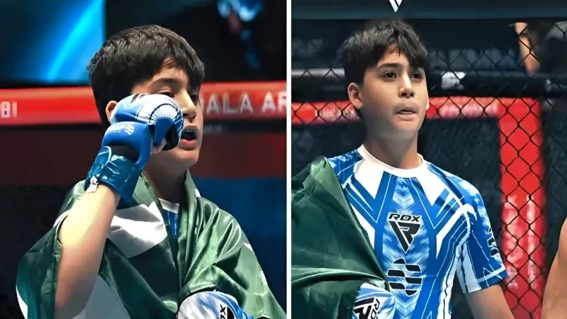 Pakistan’s 11-year-old Aurangzeb Taseer wins opening bout at MMA World Cup