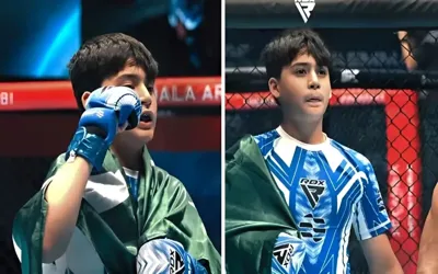 Pakistan’s 11-year-old ‘Aurangzeb Taseer’ wins opening bout at MMA World Cup