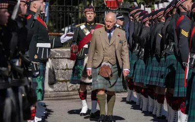 King Charles arrives at Balmoral Castle