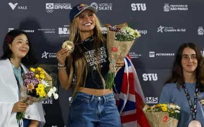 Sky Brown conquers rain to win second Skateboarding world title