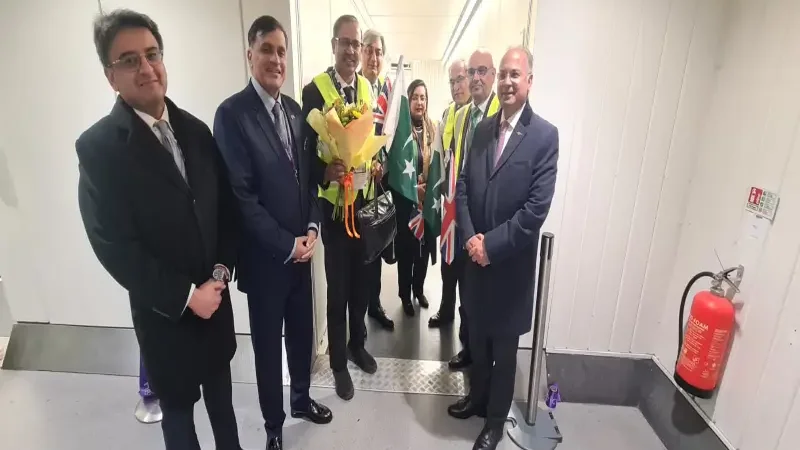 PIA direct flight to London lands at Heathrow Airport after six years