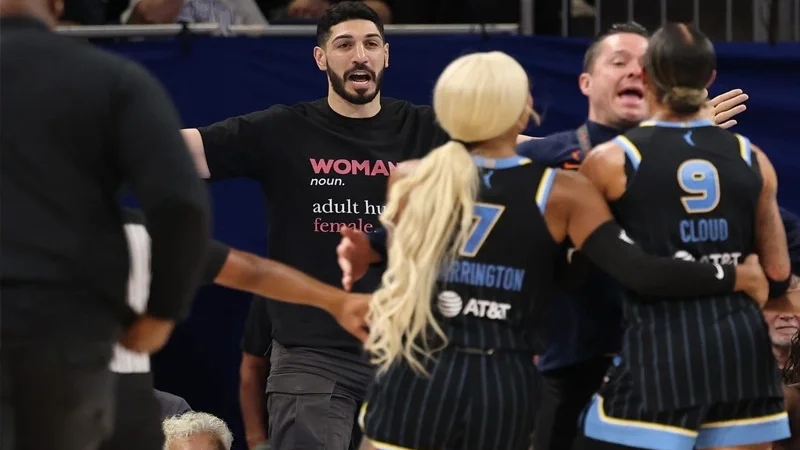 Former NBA star Enes Kanter freedom ejected from WNBA game