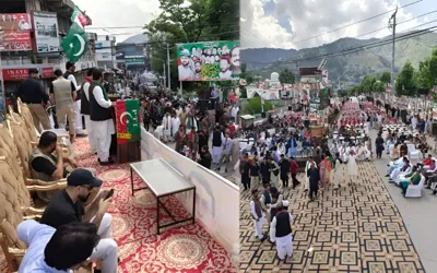 PTI rally in Muzaffarabad failed as low turnout reported