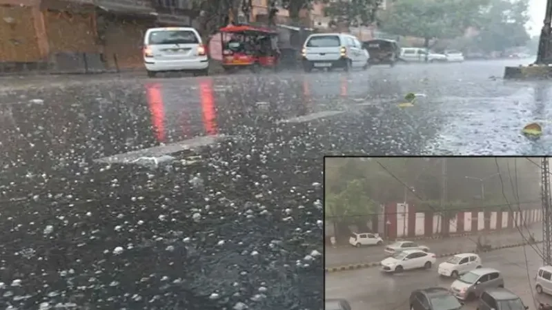 Rain and hailstorm  in Lahore bring relief from heat