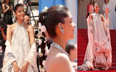 ‘Sanam Saeed’ stuns at Cannes, with her desi attire