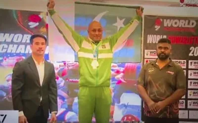 Hasnain Raza clinches gold at world powerlifting championship