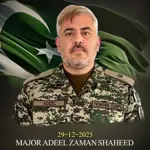 Major Adeel Zaman martyred as forces kill five terrorists in Bajaur