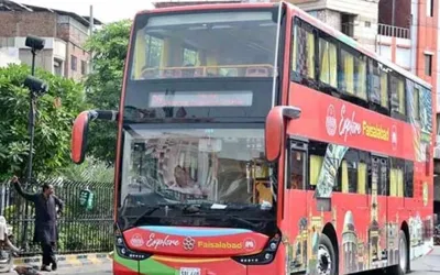 Double-Decker bus service launched in Karachi