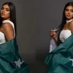 Roma Riaz shines at Miss Universe preliminaries, draped in Pakistan’s flag
