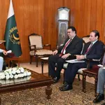 Fahd Haroon and Yousuf Raza Gillani discuss Digital Media initiatives in meeting