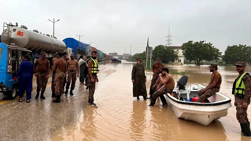 Pakistan Army actively rescues citizens after heavy rains in Karachi