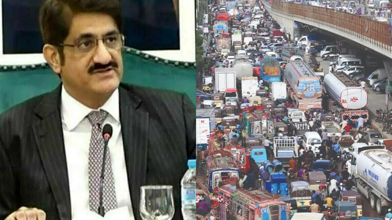 Murad Ali Shah takes notice of severe traffic jams on Korangi, Karachi roads
