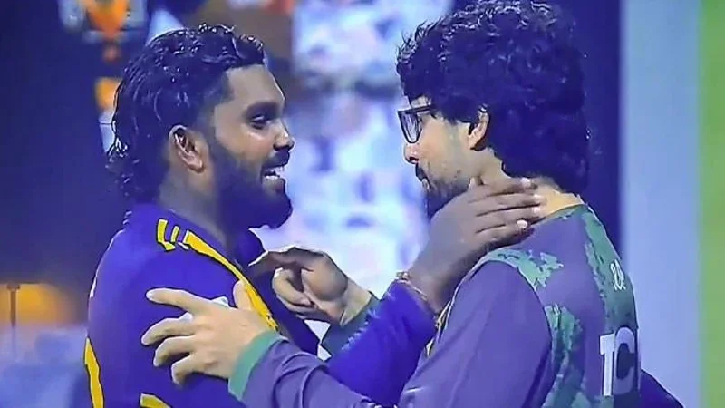 Cricketing spirit: Abrar and Hasaranga lead by example