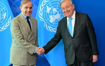 PM raises Kashmir issue, IWT violations in meeting with UN chief