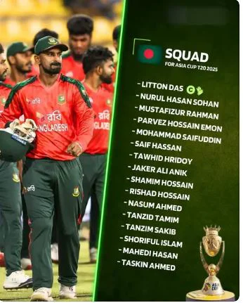 Bangladesh announces squad for Netherlands series and Asia Cup 2025