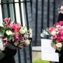 Woman Wearing Safety Goggles Delivers Flowers to Boris Johnson and Carrie Symonds