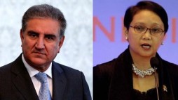 FM Shah Mahmood Qureshi telephone Indonesian Counterpart