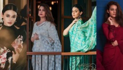 Zara Noor Abbas saree looks