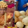 Indian Bride wears jewellery made of Gol Gappas during wedding, Watch Viral Video
