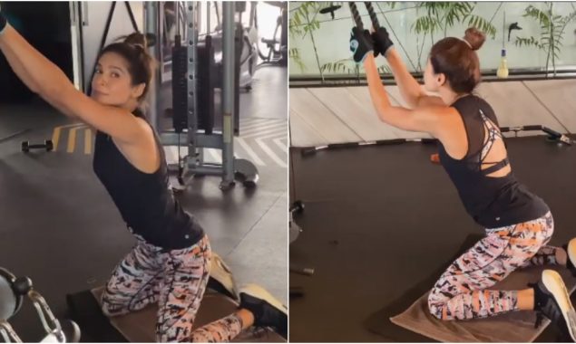 Ayesha Omar is setting fitness goals in this intense workout video