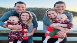 Twin brothers marry twin sisters and give birth to twin sons