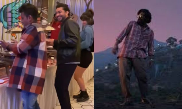 Viral: A group of dancers doing Allu Arjun’s Srivalli hook step at a buffet