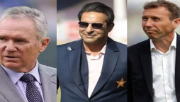 Allan Border, Wasim Akram, and Michael Atherton