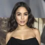Vanessa Hudgens flaunts her toned midriff in a revealing denim bralet