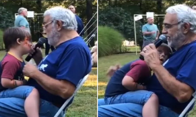 Grandpa sings for his grandson with Down syndrome on his birthday