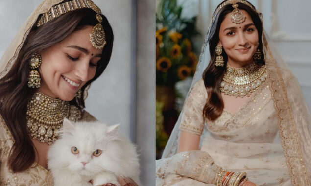 Alia Bhatt shares wedding portraits with her pet cat