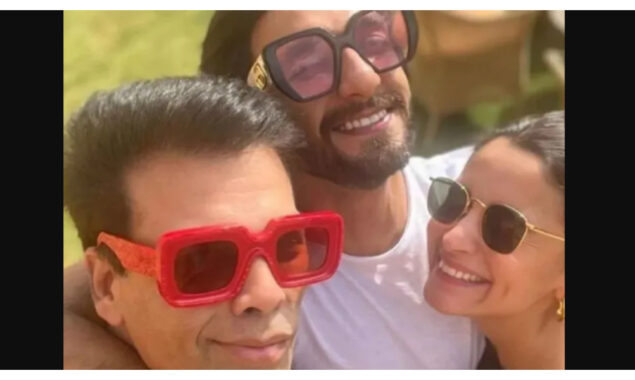 Ranveer Singh and Alia Bhatt at the set of Rocky Aur Rani Ki Prem Kahani