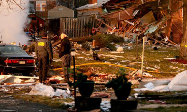 Fire men react to home explosion in Plum