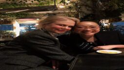 Nicole Kidman’s taut face is seen in a cheerful photo with Lulu Wang, and she appears unrecognisable