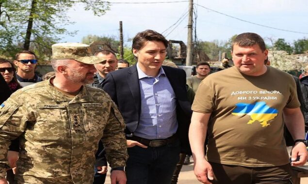 Canada PM sees war-scarred Kyiv suburb during Ukraine visit