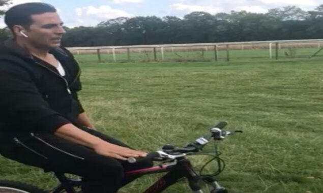 Akshay Kumar receives backlash for having guards on his morning cycling
