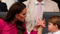 Prince Louis misbehaving