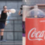 Video of people throwing Mentos into big soda bottle goes viral