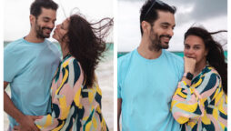 Neha Dhupia sets internet ablaze giving ‘flying kiss’ to Angad Bedi on their Maldives vacation