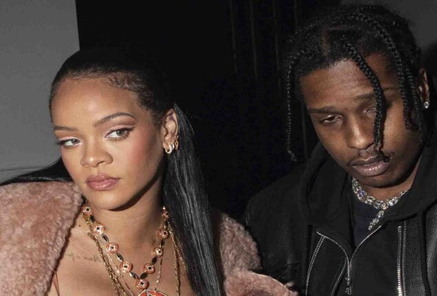 When Rihanna leaves for dinner with A$AP, she appears effortlessly stylish in a corset top